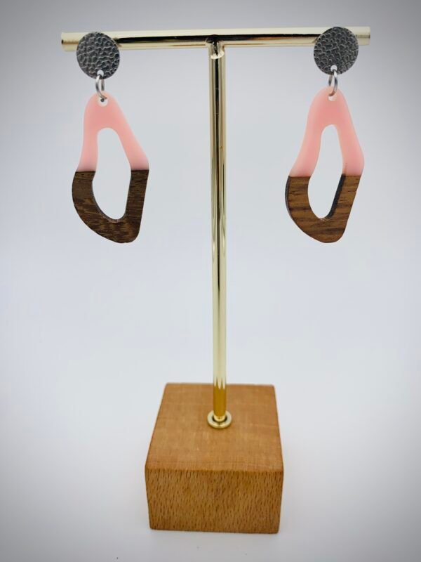 Pendientes Rombo Rosa joyas para reinas